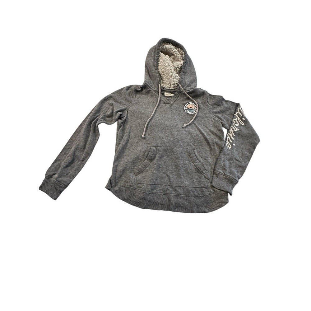 Hollister Hoodie Women's  California Size Medium Fleece Pullover Pockets‎ EUC